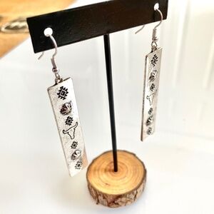 LONG RUSTIC SOUTHWESTERN EARRINGS